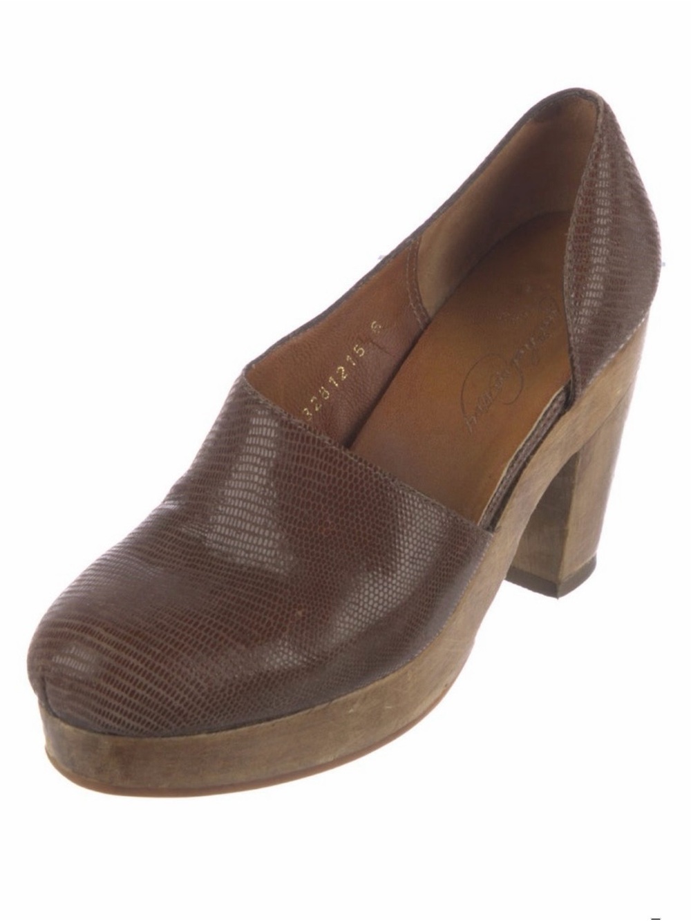 Rachel Comey Wood and Leather Heeled Clogs Size 6
